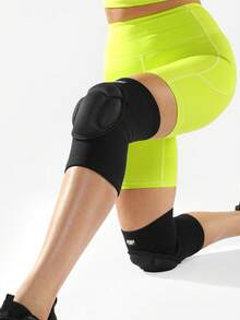 JINGBA SUPPORT 1 Pair Breathable Knee Pads With Thick Sponge Padding, Suitable For Dance, Volleyball, Roller Skating And Other Sports, Unisex - Black - View 13