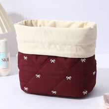 1 قطعة سلة تخزين مبطنة بنمط المربعات الصغيرة، سعة كبيرة مع سحاب، سلة تخزين متعددة الاستخدامات. سلة تخزين لفوضى المكتب، سلة تخزين أحمر الشفاه وفرش المكياج ومستحضرات العناية بالبشرة، ديكور المكتب، صندوق تخزين المكياج، حقيبة صحية، محفظة صغيرة، سلة تخزين سفر كبيرة السعة - متعدد الألوان - مشاهدة 17