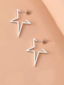 不锈钢耳环 2022 嘻哈哥特时尚大明星朋克耳钉 女士珠宝 派对朋友最佳礼物 - 彩色 - 查看 1