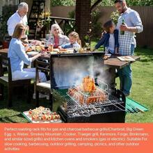 Beercan Chicken Roaster and Rib Rack with a Silicone Oil Brush, Square Stainless Steel BBQ Stand Smoker, Oven and Grill, Cook Up to 4 Ribs and a Whole Chicken at a time - inicial - Ver 6