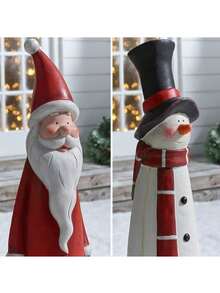 قطعة واحدة - تمثال راتنجي لرجل الثلج/بابا نويل للاستخدام الداخلي والخارجي، ديكورات عيد الميلاد، ديكورات المنزل، مناسبة لديكور الرواق الداخلي والخارجي، تحف نحتية، هدايا أعياد، هدايا للكبار (قد يتم شحن أنماط عشوائية)، لوازم الأعياد، الخريف، ، عيد الميلاد، الكرنفال، اليوم الوطني، الخريف، عيد الاستقلال