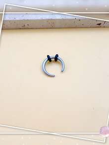 1 pezzo Anello per il naso in acciaio inossidabile stile punk, forma a mezzaluna, anelli per setto nasale, piercing per naso e orecchie, gioielli per il corpo, unisex
