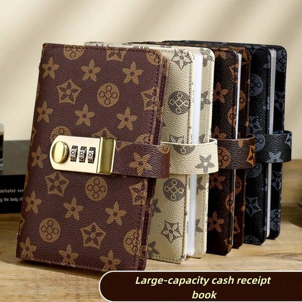 QS A6 Money Binder With Lock, 50 Sheets & 100 Pages - Waterproof, Magnetic, Legal Ruling, No Text - Budget Tracker, Cash Notebook, Financial Planner, Savings Challenge Book With Password,Savings Plan,Biweekly Savings Plan,10000 Savings Plan,Savings Strategy