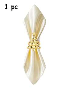 120/12/6/2/1 pezzo Anelli per tovaglioli natalizi, Portaposate natalizi dorati a forma di albero di Natale per uomo e donna, riutilizzabili per raduni familiari, banchetti, fibbie metalliche natalizie per apparecchiare la tavola, decorazioni per tavola da pranzo per feste di Natale, forniture per feste natalizie