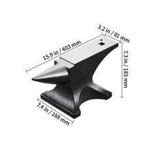 Single Horn Anvil, 55lbs Cast Steel Anvil, High Hardness Rugged Round Horn Anvil For Blacksmiths, With Large Countertop And Stable Base, Metal Working Tool For Metal Bending, Shaping, Twisting - Black - View 10