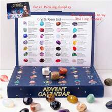 24pcs Christmas Advent Calendar With Crystal Gems, 24-Day Christmas Countdown Calendar, Children's Gift