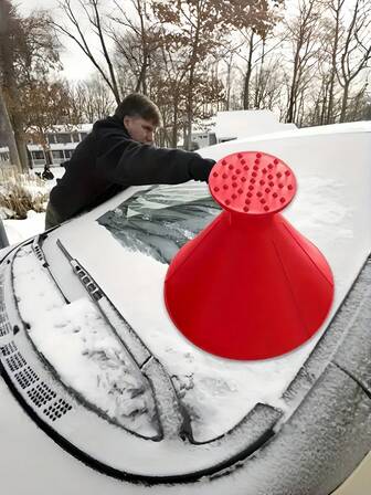 1 件套雪铲和冰铲漏斗组合，户外除雪工具，汽车雪铲，轻松清除积雪和冰块，实用，冬季驾驶和户外使用必备