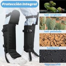 Pantalones de Compresión, Pantalones de Compresión a Prueba de Serpientes con Rodilleras, Impermeables y Ajustables Unisex para Senderismo, Escalada, Supervivencia al Aire Libre (Negro, 15 Pulgadas) - 1 - Ver 2