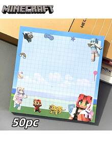50 Stücke Minecraft Coolies fürchten sich vor Steve Cartoon Schülerhefte, Materialnoten, Blätter, kreative Cartoons, Sanrio-Familienstil Haftnotizen, Nachrichten, Memos und Haftnotizen. Du kannst damit süße Notizen hinterlassen, Schulbedarf und sie für den Schulstart verwenden.