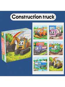 Wooden Block Puzzle Toddler 1-3-5 Years Kid Montessori Learning Games Educational Interactive Toys, Preschoolers Cube Puzzle