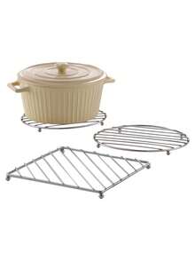 1pc Heat Resistant Pot Holder, Trivet Mat, Coaster, Table Protector, Kitchen Utensil Rack, Kitchen Pot Mat, For Kitchen Counter, Multi-Purpose Steamer Tray, For Steamer Rack, Pot Steamer Accessory