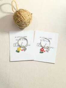 Creative Cartoon Fried Egg Keychain, Thanksgiving Gift, Suitable For Thanksgiving, Daily Use - Multicolor - View 7