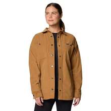 Columbia Blue Point Creek Corduroy Shirt Jacket - Women's |  | Women Sports Bras - 駝棕色 - 查看 1