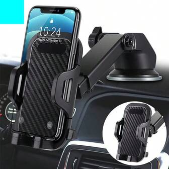 2-In-1 Car Phone Mount Long Arm Suction Cup Holder Air Vent Holder Cell Phone Holder Hands Free Cradle Fit For Smartphone, Phone, Cell Phone Automobile Cradles Universal