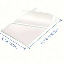 20 hojas de papel adhesivo transparente para impresora de inyección de tinta - Vinilo imprimible transparente brillante #21.08 x 29.72 cm - Papel adhesivo transparente para impresora