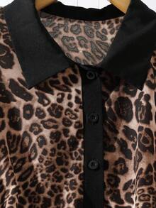 Długie sukienki damskie, eleganckie sukienki z jesiennym nadrukiem w panterkę, sukienki nocne damskie idealne na co dzień, do pracy, na wakacje, randki i imprezy.