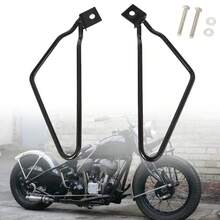 Motorcycle Saddle Bag Mount Bracket Bars Universal Pannier Holder Rack - Black - View 1