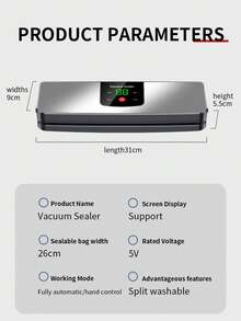 2025 New Model Rechargeable Vacuum Sealer - Portable Automatic Food Fresh-Keeping Vacuum & Sealing Machine For Home & Outdoor Use