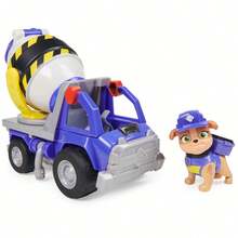 Spin Master 5 stilar av byggfordon - Välj Rubble Bulldozer, Rocky Cement Mixer, Zuma Excavator & Mer, Licensierade rollleksaker, present för åldrarna 3+ - Paw Patrol: Mixens mixerbil - Visa 2