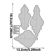 1pc Christmas Folding Bauble Silver Gray Metal Die Cut Mold, For Scrapbooking Decoration, DIY Scrapbooking Paper Craft, Embossing, Crafts And Card Making, Greeting Card Metal Die Cut Mold - Silver Gray - View 9