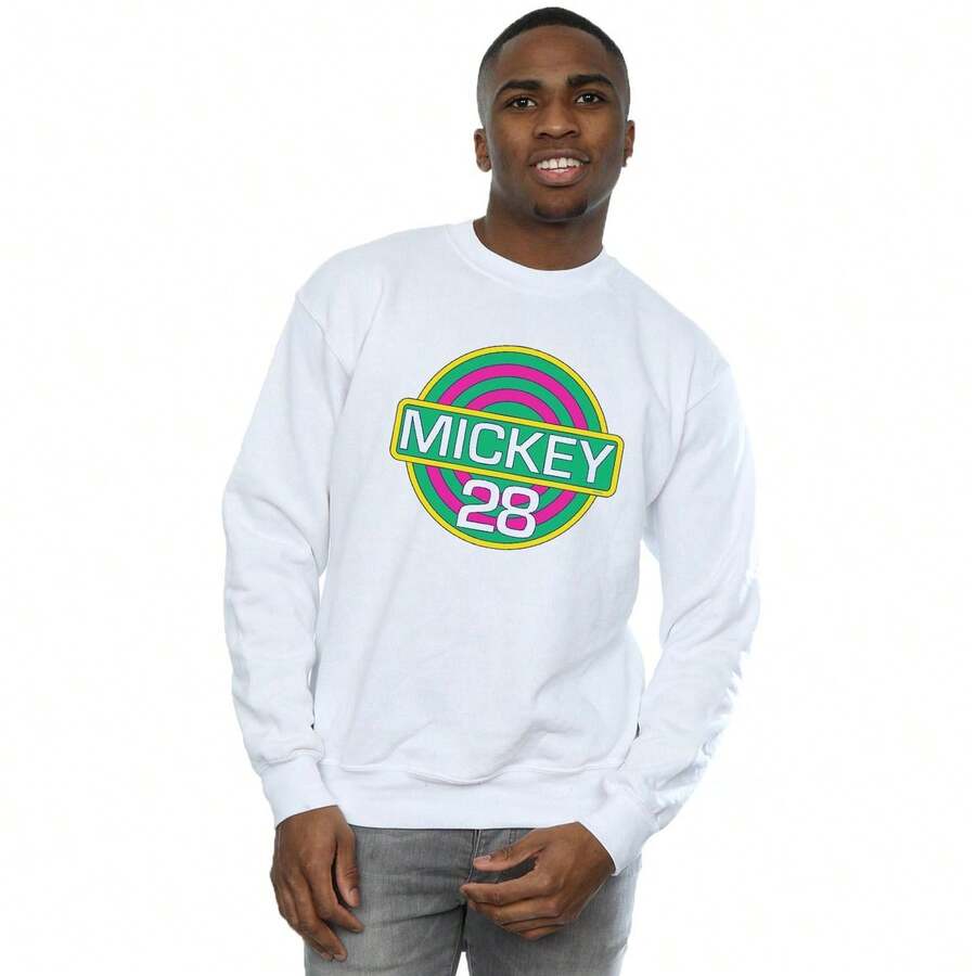 Disney Mens Mickey Mouse Mickey 28 Sweatshirt (White) - White - View 1