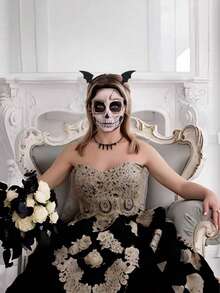 1 Kẹp tóc dơi Halloween, băng đô cánh dơi, băng đô tai dơi hoạt hình, phụ kiện tóc trang phục hóa trang, màu đen, rất thích hợp để trang trí tiệc Halloween và Giáng sinh - Nhiều màu - Xem 2