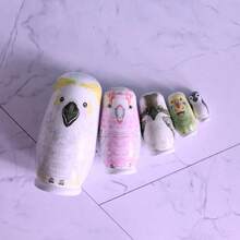 Russian Matryoshka Dolls, Five Layers Eagle Series ,Cartoon Home Wooden Decorative Crafts,Gift For Christmas,Hallowing,Kids - Gray-white Eagle - View 3