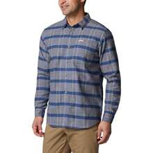 Columbia Pitchstone Heavyweight Flannel II Long Sleeve Shirt - Men's |  | Men Outdoor Hoodies & Sweatshirts - 山藍色波羅格子 - 查看 3