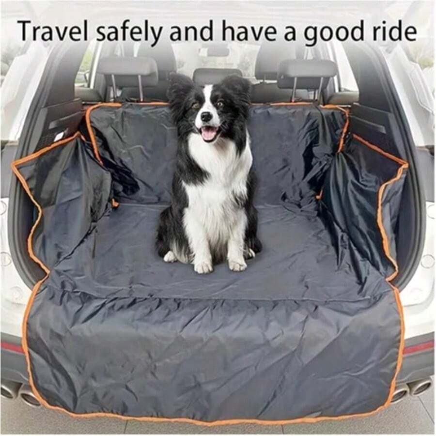 Forro de carga para mascotas a prueba de agua y resistente a los arañazos para el maletero del coche, extraíble y lavable - Negro - Ver 1