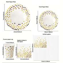Set de tacâmuri de unică folosință cu paiete albe, format din 50 de piese, potrivit pentru 10 persoane, inclusiv 10 farfurii de hârtie mari și mici, 10 pahare de hârtie și 20 de prosoape de hârtie. Este foarte potrivit pentru tacâmuri de picnic în aer liber, grătar în camping, reuniuni de familie, petreceri de ziua de naștere, Crăciun, Ziua Recunoștinței și alte decorațiuni pentru petreceri de sărbători.