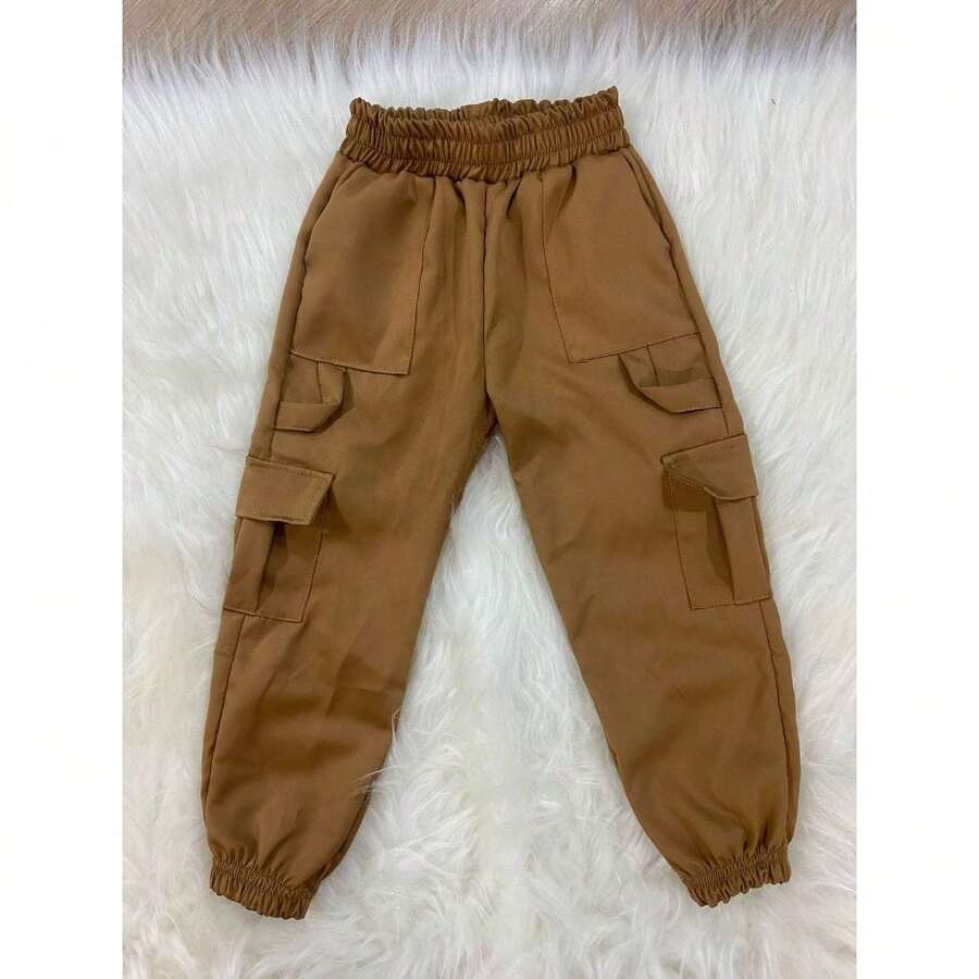 Tailored Cargo Jogger Pants – Style And Comfort For Modern Boys! - 鏽棕色 - 查看 1