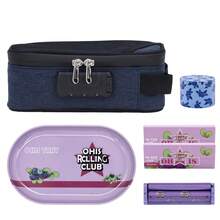 6pcs Smell Proof Bag Set, Including 8.3"*4.3"*3.1" Smell Proof Bag,5.1"*3.15" Rolling Tray,1 1/4 Fruit-Flavored Rolling Papers, Slow-Burning,Metal Grinder,3.4"Rolling Machine,Smoking Accessories,Party Supplies,Gifts For Holiday And Birthday. Mother's Day Gifts. - 彩色 - 查看 12