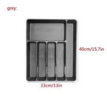 1pc Silverware Storage Box With Cutlery Icon, Kitchen Drawer Silverware Tray, Plastic Cutlery Silverware Kitchen Drawer Organizer Box, Kitchen Essential, Japanese Style Kitchen Cabinet Organizer Box With Divided Compartments For Chopsticks, Knives And Forks, Plastic Divider Organizer - Multicolor - View 11