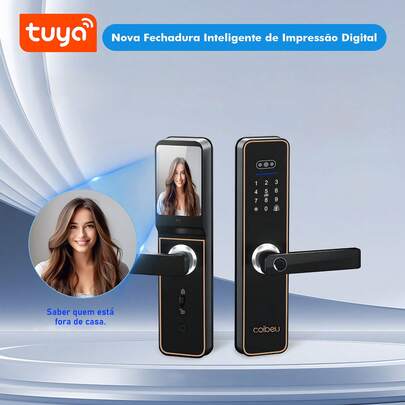 Fechadura Eletronica Digital Tuya Wifi Coibeu Biometria
