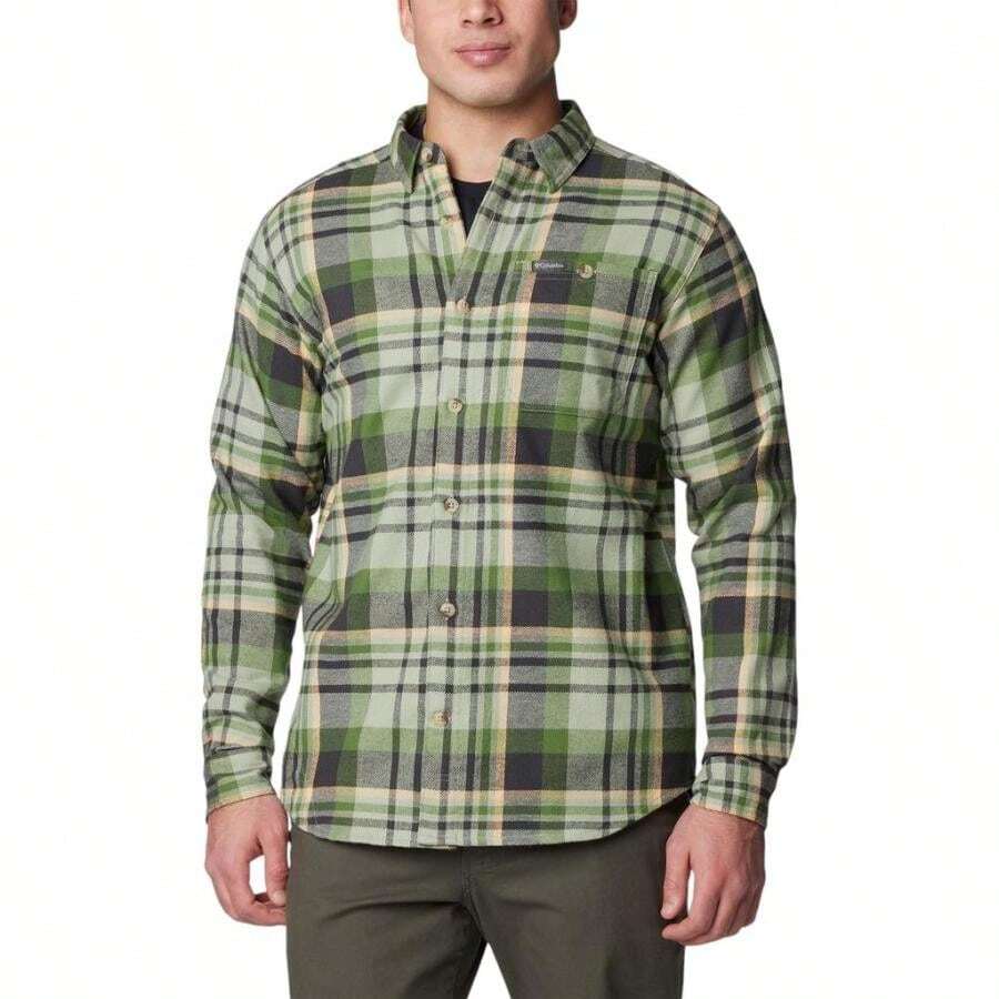 Columbia Pitchstone Heavyweight Flannel II Long Sleeve Shirt - Men's | | Men Outdoor Hoodies & Sweatshirts - Safari 多格紋 - 查看 1