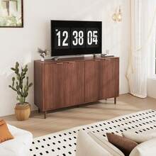VOWNER 31.5"/61.4" Base Storage Cabinet With Doors, Wooden Sideboard With Shelves, Kitchen Cupboard  For Living Room, Hallway, Entryway - Quả óc chó - Xem 2