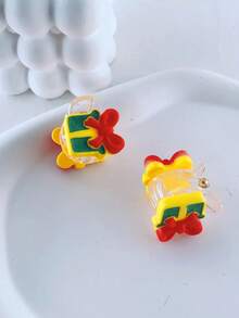 2pcs Christmas Small Clips Sweet Santa Claus Bangs Clip Elk Ponytail Clip Hairpin Christmas Head Ornaments Hair Clips Elegant Claw Clips Winter Hair Accessories Fashion Hair Cluth