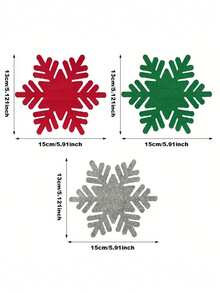 12 pièces Porte-couverts en feutre de flocons de neige de Noël, pinces à couverts, sets de table, décoration de table de fête de Noël pour ajouter de la couleur à votre table de fête de Noël, convient pour Noël et diverses fêtes