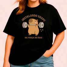Camiseta Plus Size Preta com Estampa Capivara, Gola Redonda e Manga Curta - Preto - Visão 3