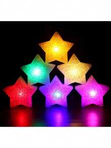 1 Stück/2 Stücke Bühnendekoration, handgehaltene Mini-Sternlichter, geeignet für Tanzaufführungen und Chöre, verwendbar für Konzerte, Partys, Geburtstage und Feste, handgehaltene leuchtende Pentagramm Dekorationsobjekte - Verschiedenfarbig - Übersicht 25