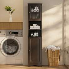 Storage Cabinet Bathroom Storage Cabinet With Adjustable Shelves, 2 Doors For Bathroom, Kitchen, Living Room, White