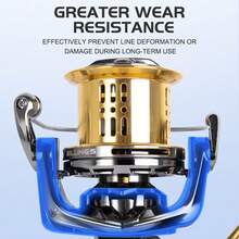 BILLINGS 旋转渔线轮，8000-14000 系列海水旋转渔线轮，最大阻力 20 公斤，超顺滑强力海钓渔线轮，CNC 铝合金线轴，可编织，6+1BB 远投钓鱼 - 彩色 - 查看 4