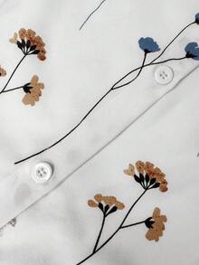 Women's Fashionable Elegant Printed Long Sleeve Blouse, Suitable For All Seasons - White - View 7