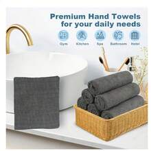 10pcs Grey Microfiber Cleaning Cloths 9.8"X9.8" | Super Durable, Quick Drying, Super Absorbent & Lint-Free | Ideal For Kitchen, Bathroom, Household Cleaning