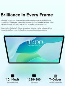 Teclast P33 New Tablet ,Android 15 10.1 InchIPS, 1280X800 Resolution,Allwinner A333 Penta- Core, 9GB* (3GB+6GB Virtual Extension)64GB Storage ,WIFI ,6000mAhType-C Charging, Rear 5MP Front 2MP Dual HD Cameras, Limited Time Offer Free Ramdom Leather Case