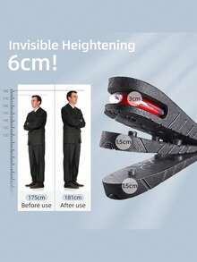 1 Pair Hidden Heel Insoles, Concealed Height Increase Cushion Device, Invisible Heel Pads, Anti-Slip, Suitable For Casual Shoes & Sneakers, Height Increasing Insoles - متعدد الألوان - مشاهدة 6