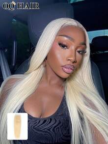 OQ Hair Straight 4*4 HD Lace Closure 10-20 Inch 613 Blonde Color 100% Human Virgin Hair Silk Weaves Human Hair Looking Versatile Style Human Hair Wig For Women Hair Accessory Halloween Costumes Women Free Shipping Travel Essential Accessories - S613 - View 1