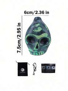 1pc Terrifying Death Whistle, Includes Gift Box & Instructions, Loud Human Scream War Whistle, High Decibel, Authentic Whistle, Skull Shaped, Creepy Halloween Gift, Outdoor Survival Whistle (Black)