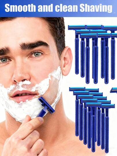 6/3 حلاقة سفر يمكن التخلص منها، تصميم مدمج وقابل للحمل، مقبض مانع للانزلاق، مناسب للبشرة الحساسة، السفر، الفندق، الجمعيات الخيرية