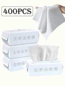 400/200/100/50Pcs Disposable Towels, Thickened And Enlarged Face Towels, Soft Makeup Remover Wipes, Dry , Skin Care Makeup Remover Accessories, Suitable For Sensitive Skin , Non-Woven Fabrics For Wet And Dry Use, Soft Face Towels, A Must-Have For Beach Vacations And Convenient For Travel. Back-To-School Travel Essentials - Multicolor - View 12